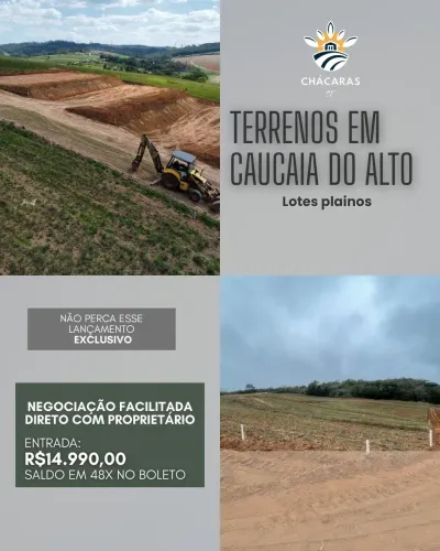 Procura terreno em Caucaia do Alto? Não perca essa oportunidade! Clique e encontre o seu a