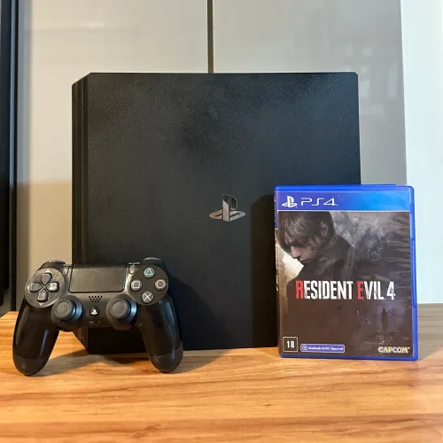 Ps4 Pro 1TB com jogo, aceito cartão