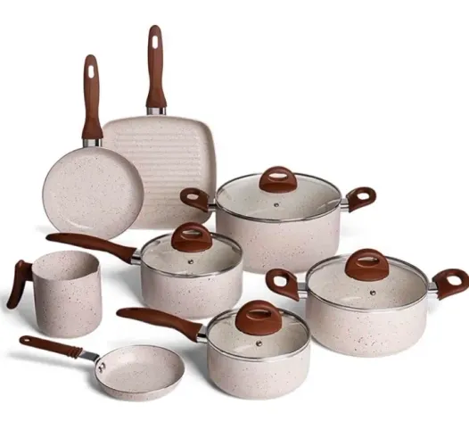 Brinox - Jogo de Panelas 8 Peças Ceramic Life Smart Plus - Vanilla