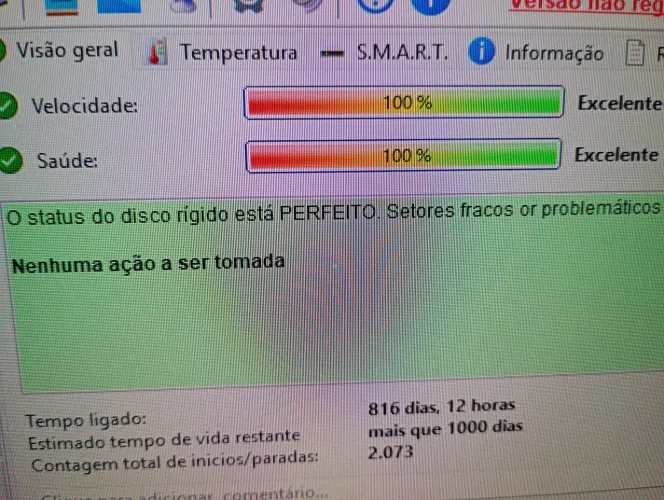HD ide  Hitachi cinemastar 160 GB saúde 100% 