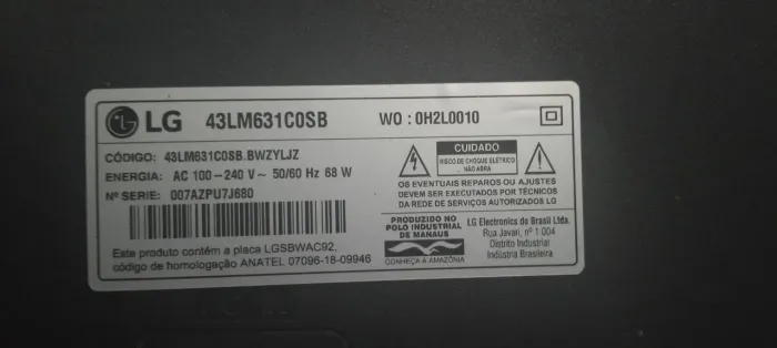 TV LG 43 polegadas