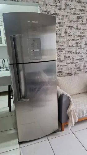 Geladeira duplex Brastemp frost free aço inóx garantia cinco meses