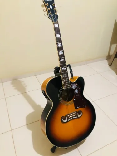 Violão Epiphone EJ-200 CE/VS Jumbo (Vintage Sunburst) - Oportunidade!