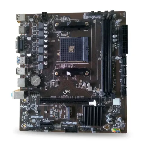 Placa-Mãe Get A320 M2 AMD Ryzen DDR4 até 64GB, SATA III, NVMe, HDMI/VGA