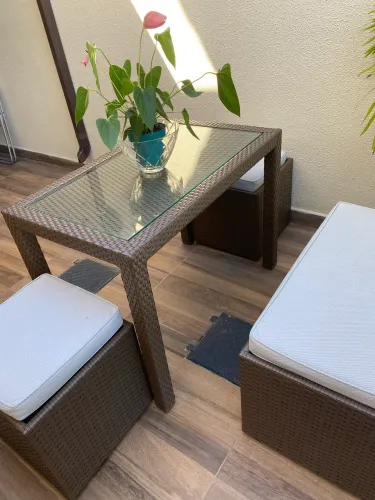 Conjunto varanda (área externa) de fibra 