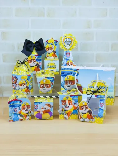 Kit Personalizado Patrulha Canina - Rubble | 10 Modelos de Caixinhas