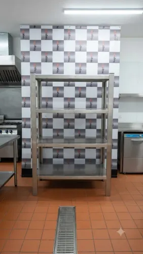 Estante inox prateleira industrial Macom