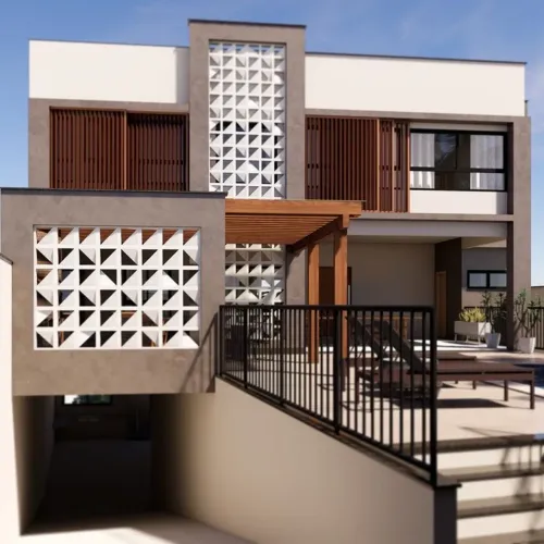 Cobogo de concreto decorativo 30x30cm pvh