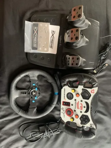 Logitech G29 Driving Force + Addon Senna + Mod Paddle + Acessórios