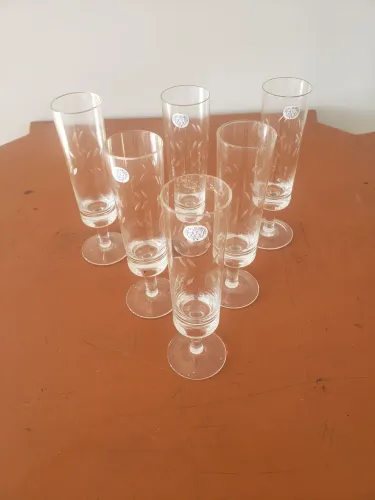 6 taças de champagne cristal