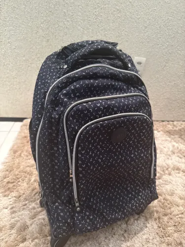 Mochila de rodinhas/costas  3 bolsos grandes da sestine
