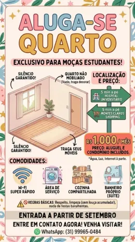 aluguel de quarto