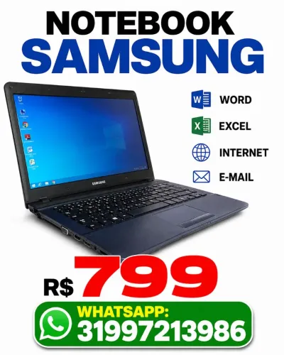 NOTEBOOK SAMSUNG SEMINOVO R$799 PROMOÇÃO HOJE 04/09/26
