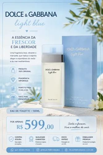 Dolce & Gabbana Light Blue Eau de Toilette 100ml Original Lacrado
