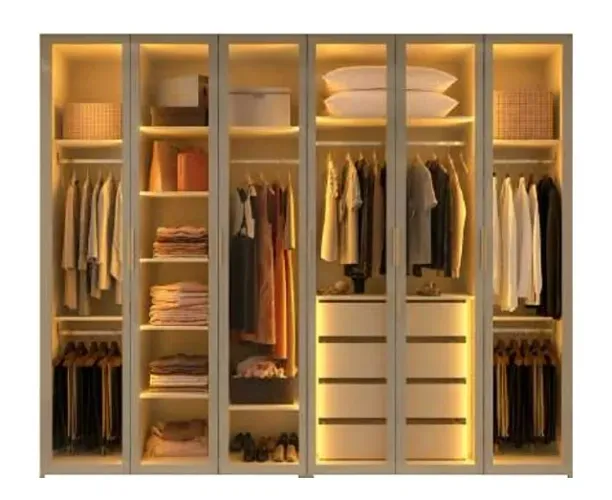 Guarda-Roupa 6 Portas Reflecta com LED | Viva Móveis