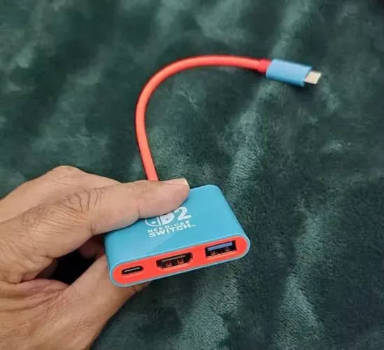 Adaptador Hub 3 em 1 (HDMI + USB 3.0 + PD) - Tipo-C - Portátil