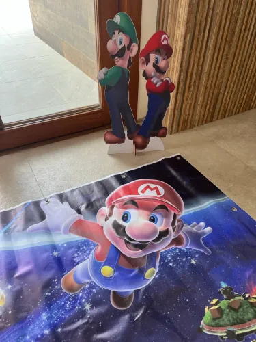 Painel + Totem - Decoração Super Mário Galaxy