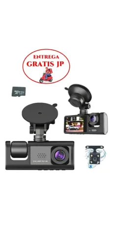 CÂMERA VEICULAR HD 3 CANAIS COM SD 32G