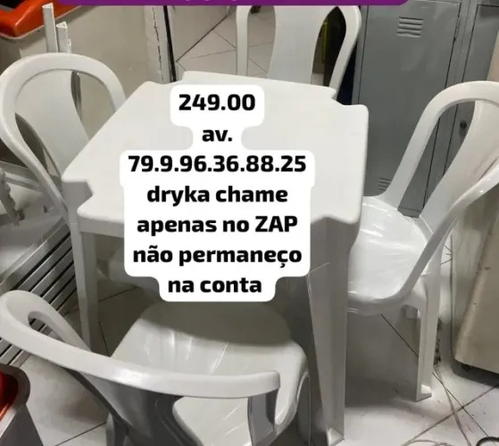 jogo de mesa plastica nova