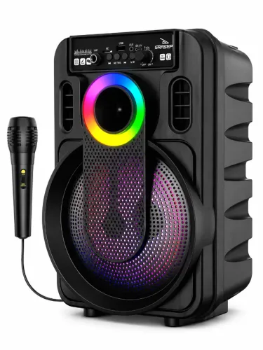 Caixa de Som Portátil Bluetooth Com Microfone - Novo - Ditudo Tech e Variedades