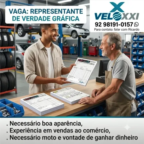 VAGA: REPRESENTANTE DE VERDADE GRÁFICAS