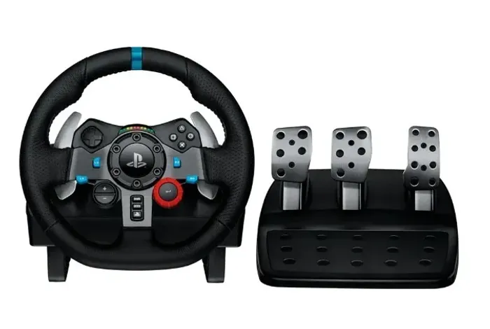 Volante Logitech G29 Driving Force e Pedais com Force Feedback para PS5, PS4, PS3 e PC