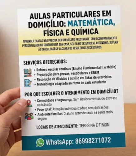 Acompanhamento escolar exatas
