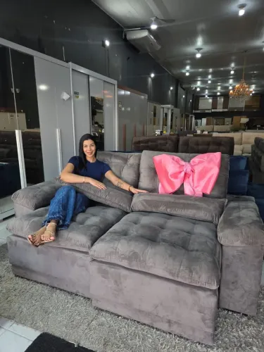Sofa retrátil e reclinável 2,20 m. com entrada USB