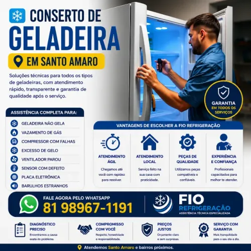 Conserto de Geladeira em Santo Amaro