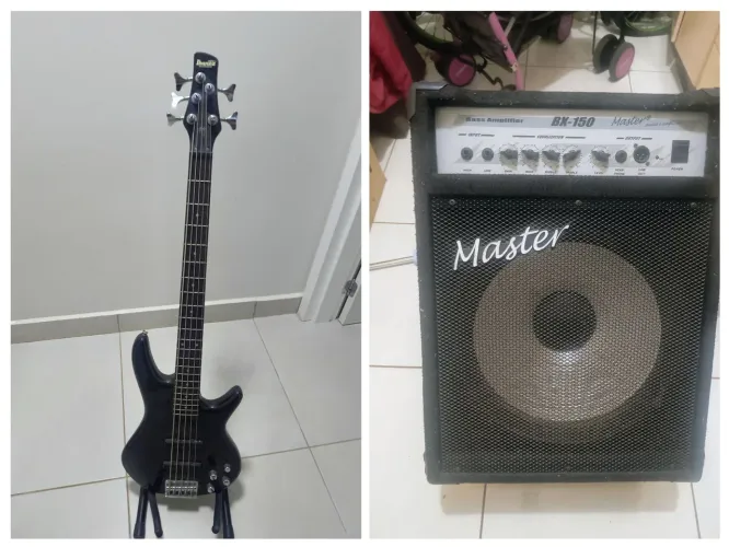 Contra baixo Ibanez gsr 205 + amplificador master BX 150