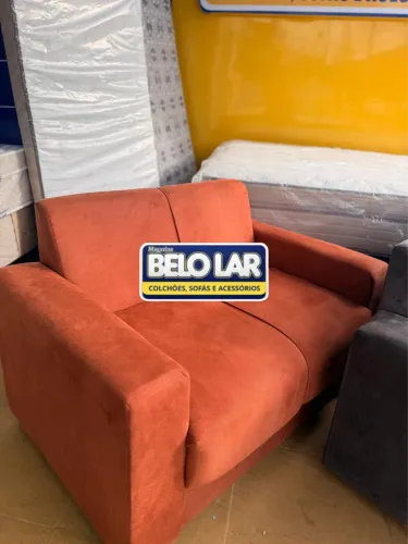 Sofá 2 lugares em suede