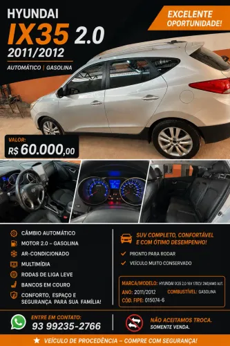 Hyundai IX35 2.0 16V 170cv 2wd/4wd Aut. 2012