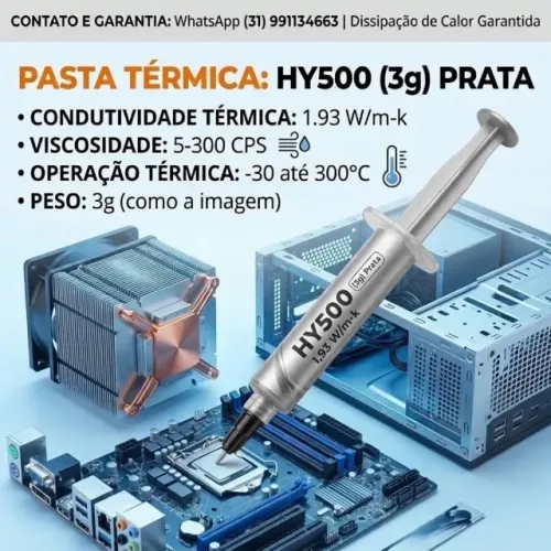 Pasta Térmica HY500 (3g) Prata