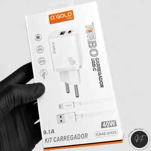 Carregador Turbo 40W Iphone iOS | Entrega Grátis em VCA