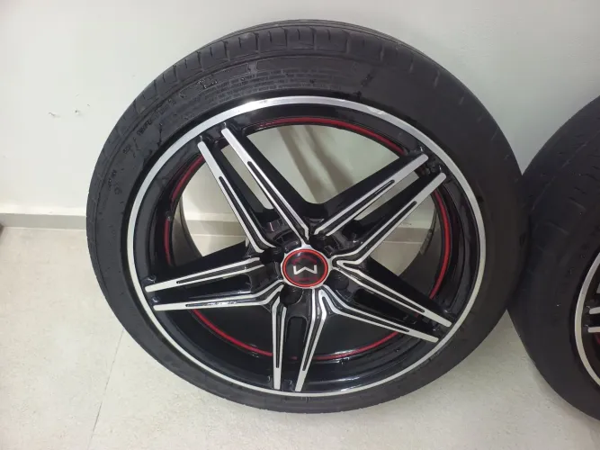 Jogo rodas aro 17 4x100 com pneus 195/45r17 Xbri 