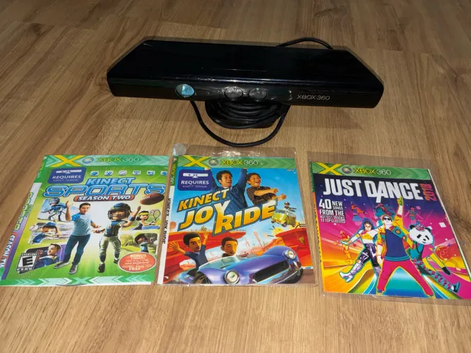 Kinect XBOX-360 com 3 jogos