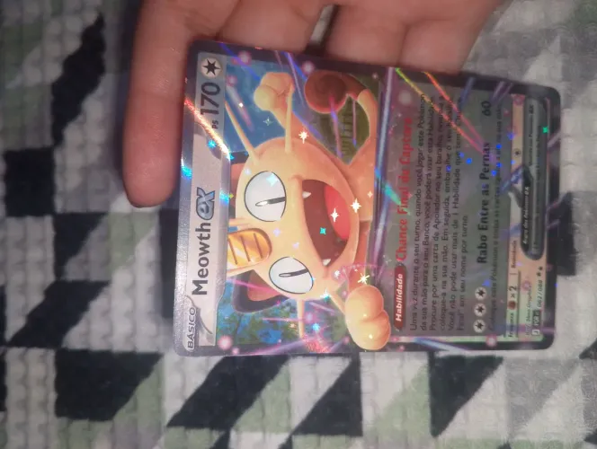 Meowth ex 062/088 Holo Double Rare - Equilíbrio Perfeito Pokémon TCG - Perfeita!