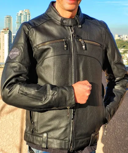Jaqueta Harley-Davidson Original em Couro Legítimo - Tamanho M