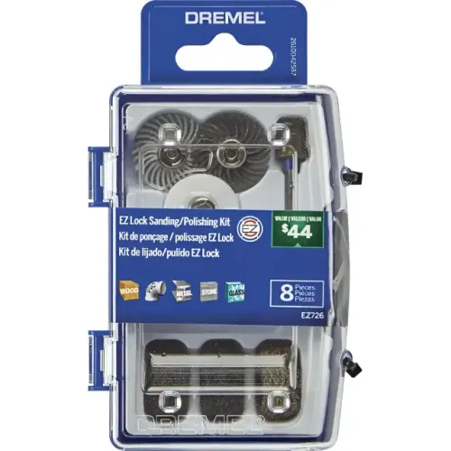 Kit Com 8 Acessórios Para Lixar E Polir Ez726 - Dremel