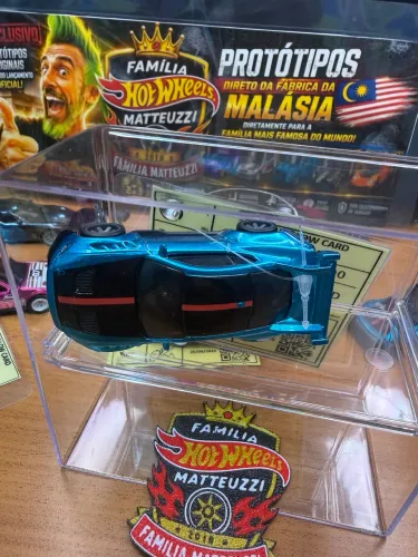 Ford mustang GTD Hot Wheels ST H azul protótipo com rodas pretas pneu de borracha