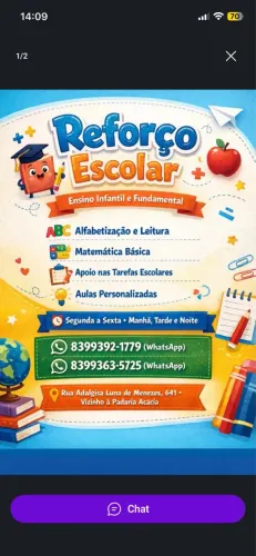  REFORÇO ESCOLAR - ENSINO INFANTIL E FUNDAMENTAL