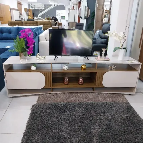 12X SEM JUROS | RACK PARA TV ATÉ 86? COM 2 PORTAS E 7 NICHOS