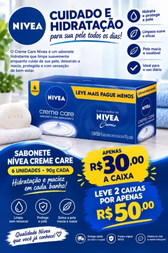 Sabonete Hidratante Nívea Creme Care
