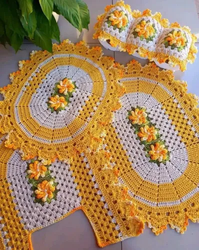 Tapetes crochê - sob encomenda