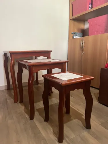 Trio de mesa de centro antiga