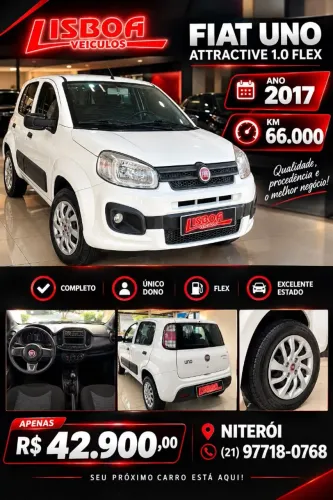 Fiat Uno Attractive 1.0 Flex 6V 5P 2017
