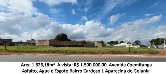 Leia a descrição: Area 1.826,18m² (Avenida Coemitanga) Bairro Cardoso 1