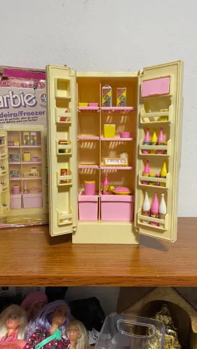 Barbie estrela geladeira/freezer estilo rosas