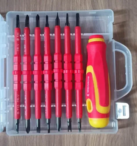 Kit De Ferramenta De Reparo Conjunto De Chave De Fenda 15 Em 1