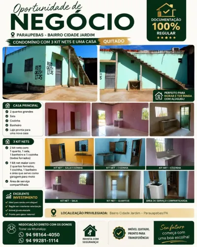 Venda de Condominio com kitnets no Bairro Cidade Jardim - Parauapebas / PA